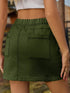 'Mariah' Elastic Waist Denim Skirt With Pockets - Celes Fashion